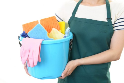 Commercial window cleaning service for a storefront