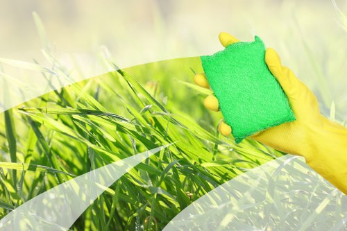 Move out cleaning of an empty living room with dust-free surfaces