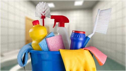 Detailed move out cleaning in a kitchen with cabinets and appliances