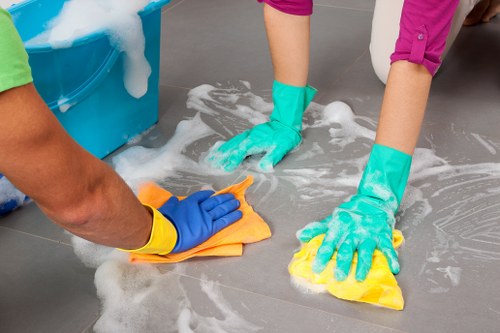 Spot treating stains during mattress cleaning