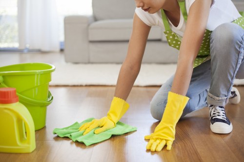 Local cleaners in Uxbridge performing a deep clean in a modern property